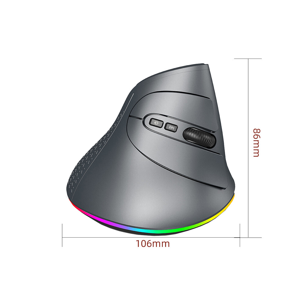 Vertical Mouse Ergonomic 2.4GHz and dual 5.1 Bluetooth-compatible Wireless