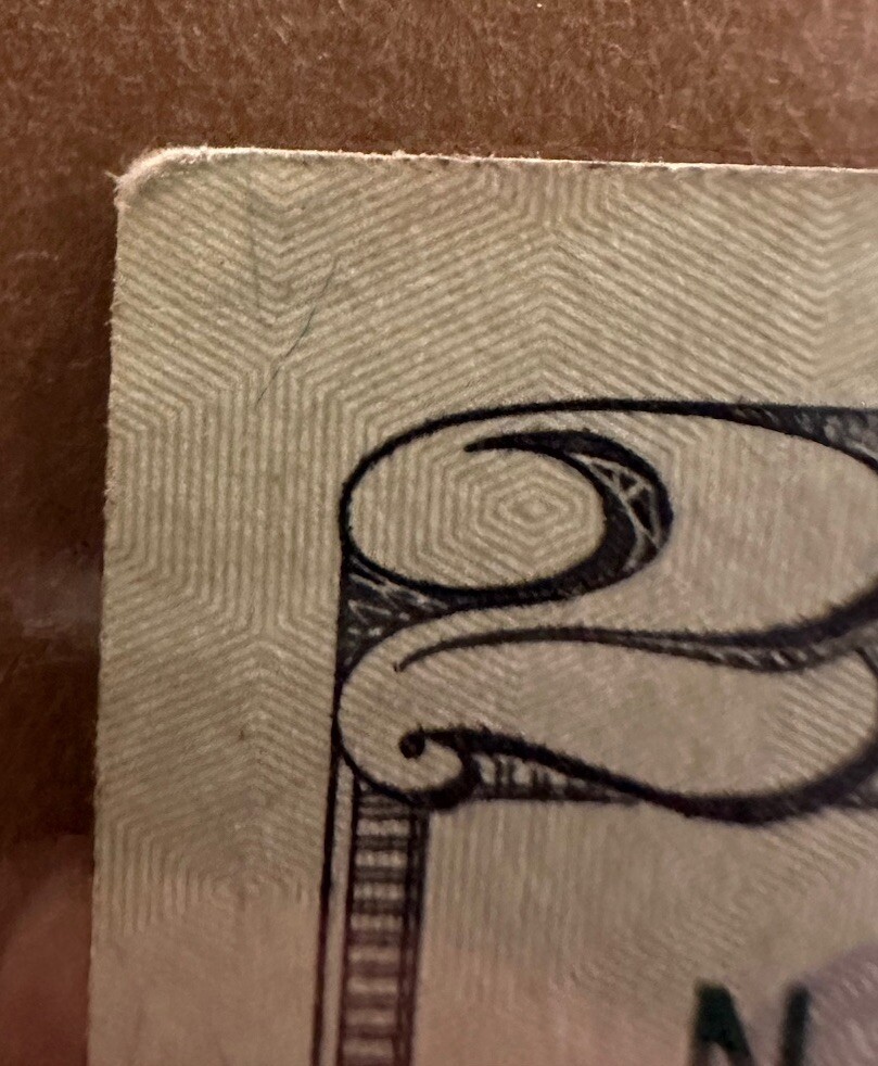 $20 BILL INK ERROR RARE