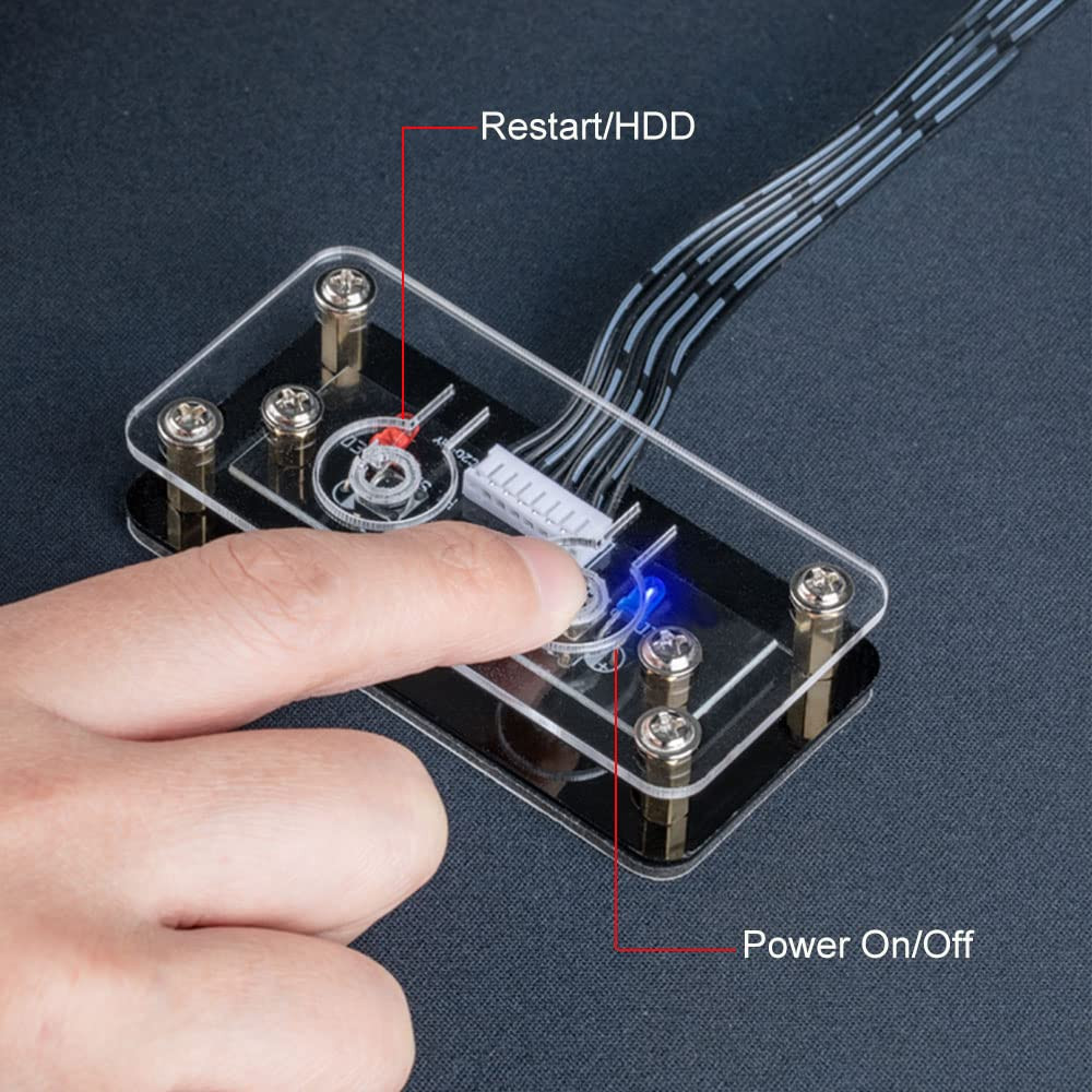 Owltree Desktop Computer Power Button - External PC Case Motherboard Switch - O