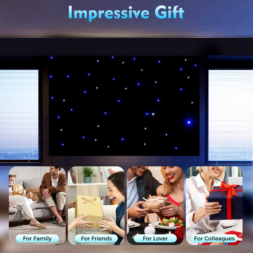6X3M LED Star Light Stage Backdrop Curtain Background Party Decor w/ Controller