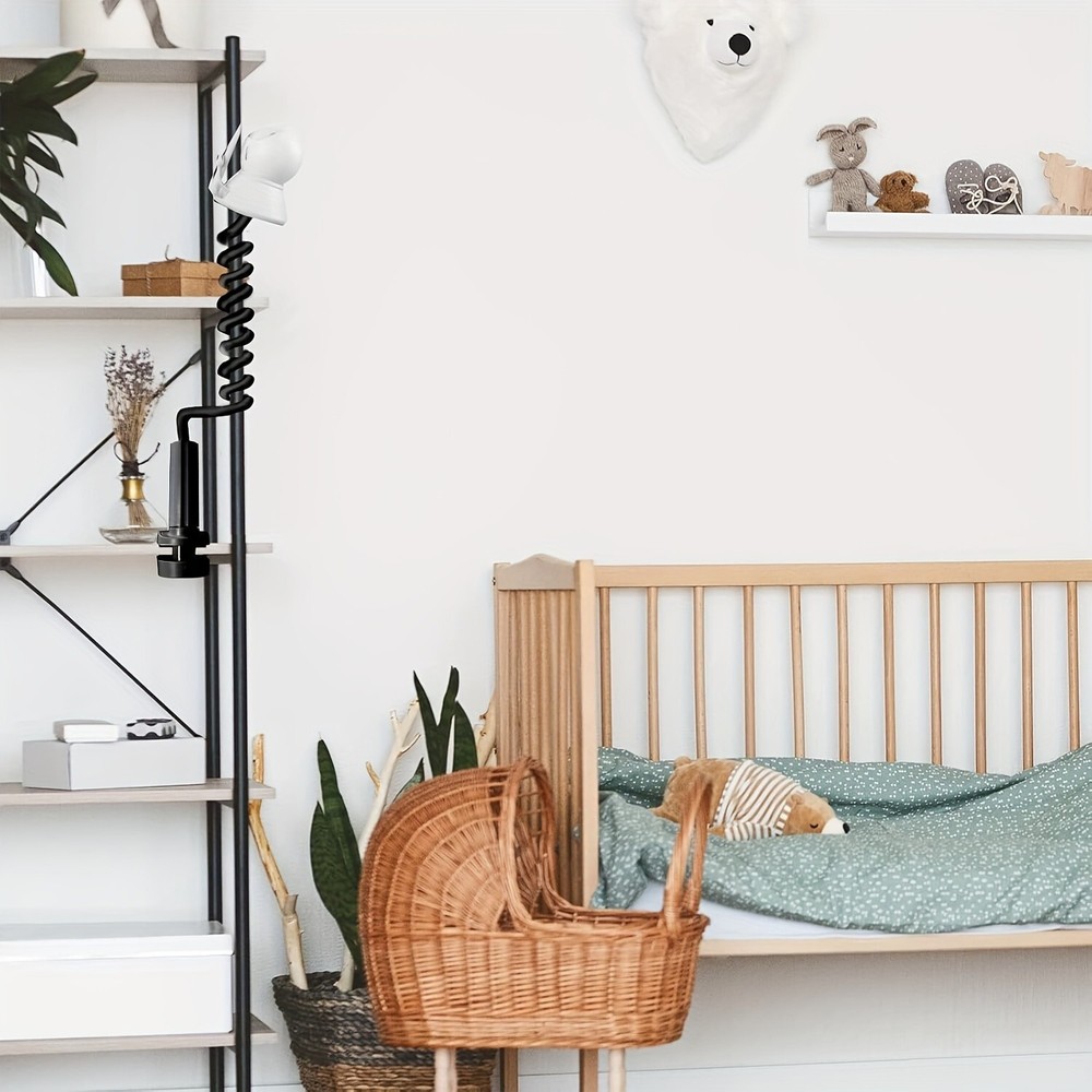 No-Drill Security Camera Mount - Flexible Clamp Bracket, 110cm (Black & White)