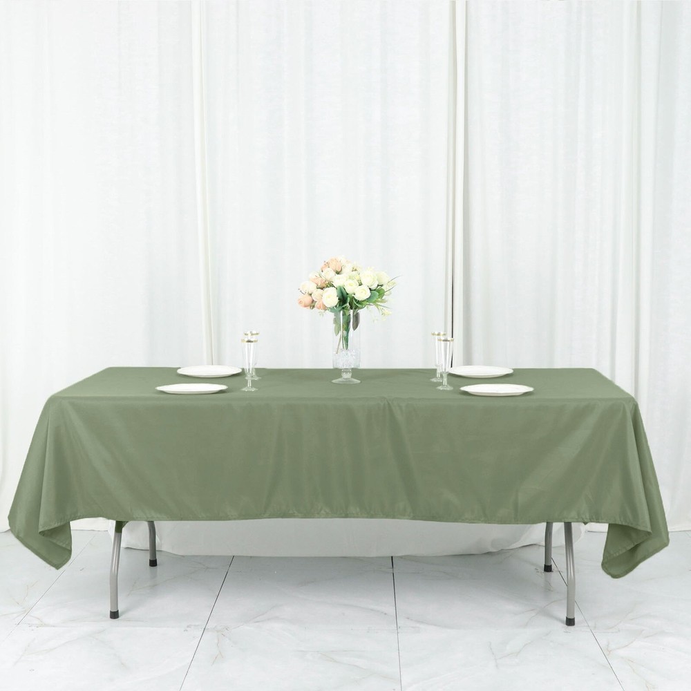 5 EUCALYPTUS SAGE GREEN 60x102 RECTANGLE POLYESTER TABLECLOTHS Wedding Catering