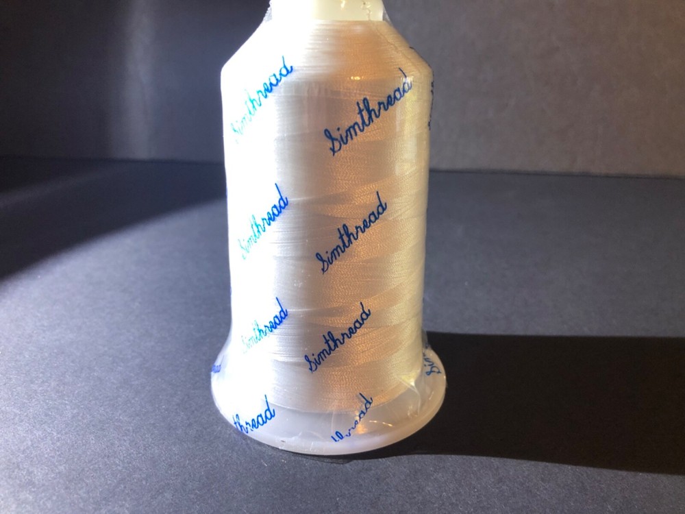 Embroidery Thread 5500 Yards White 001 100% Polyester