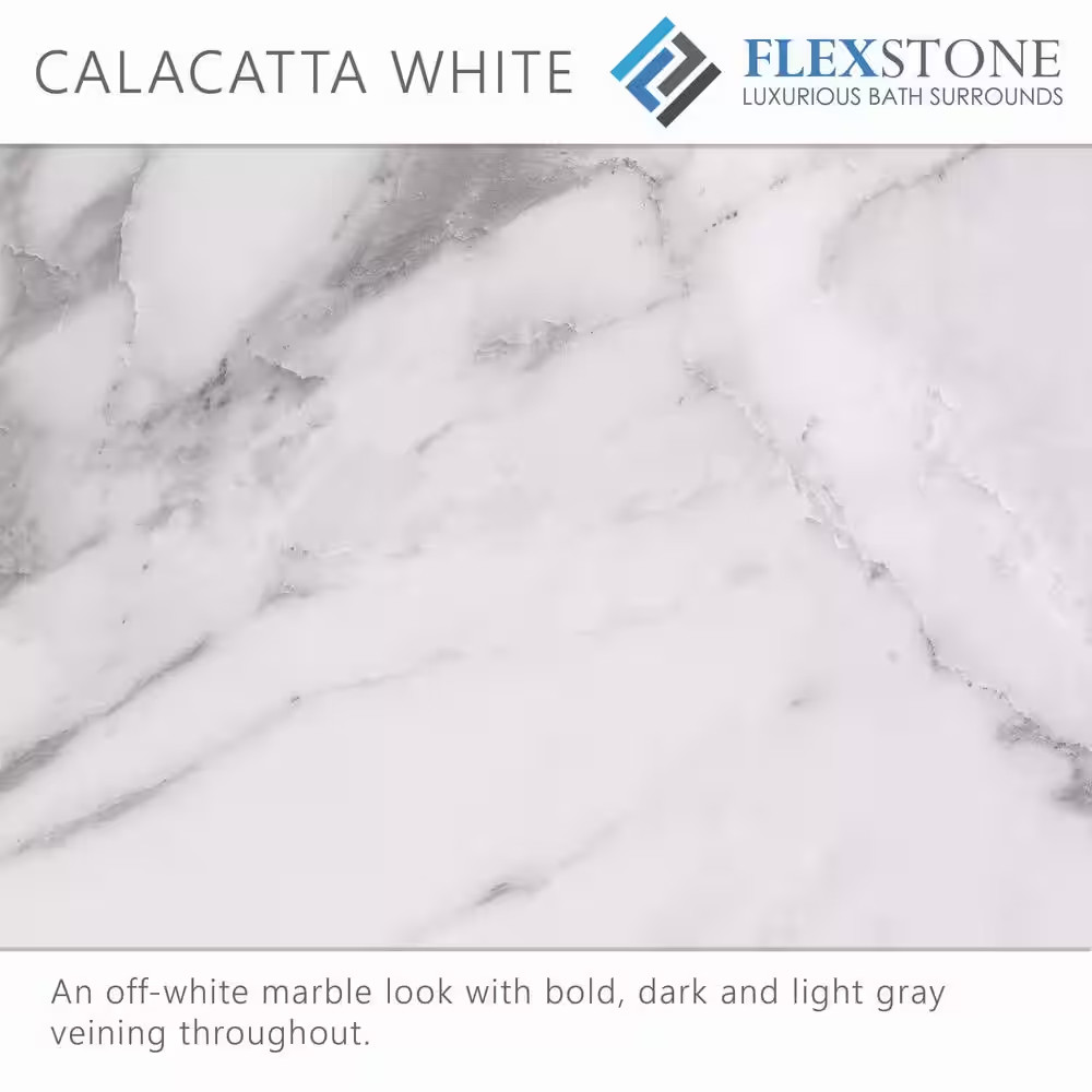 17 In. X 26 In. Recessed Shampoo Caddy in Calacatta White