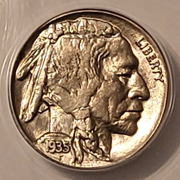 1935 Buffalo Nickel AU55 ANACS