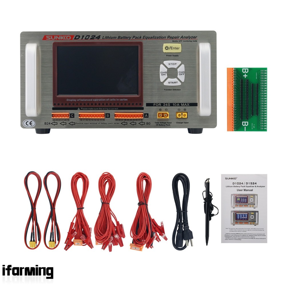 SUNKKO D1024 10A High Current Battery Pack Equalizer and Analyzer 2S-24S