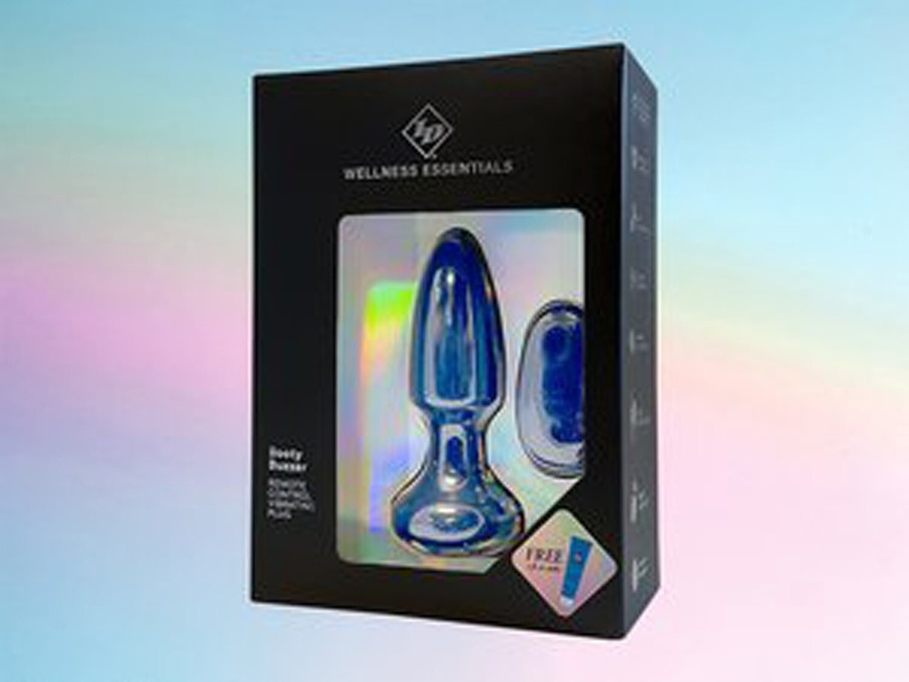 ID Wellness Booty Buzzer Remote Control Vibrating Plug Blue - Anal Plug Vibe
