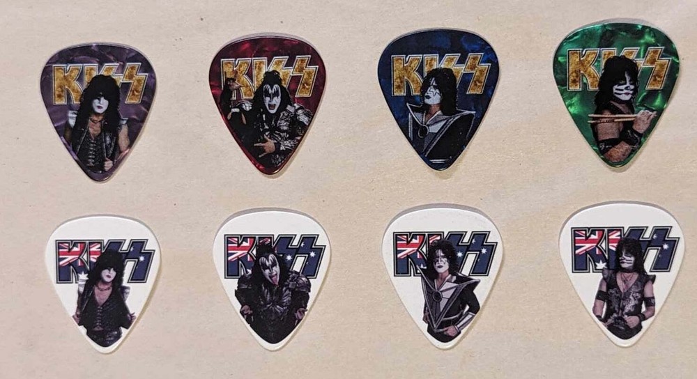 KISS 2023 End of the Road Tour AUSTRALIA Guitar Picks Set of 8