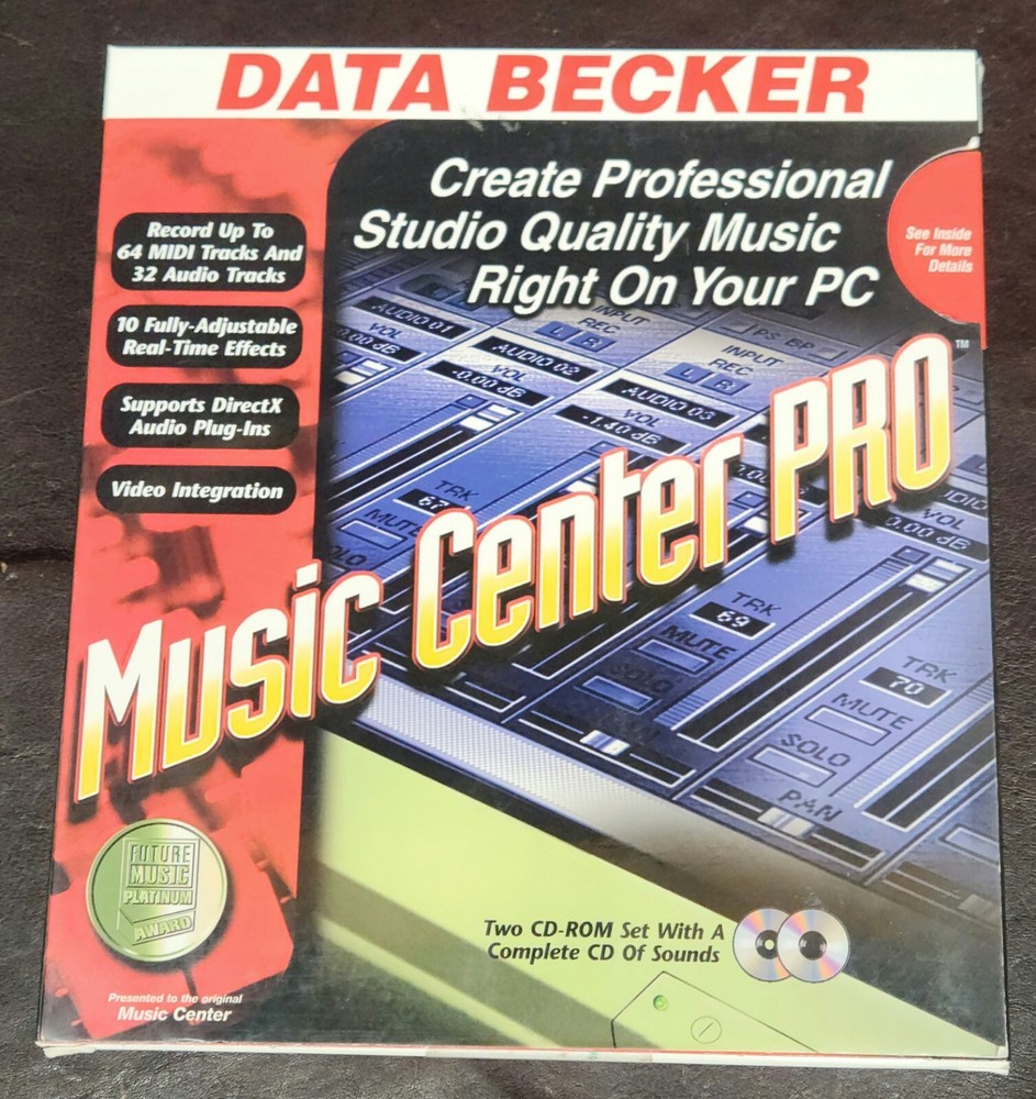 Vintage 2000 Data Becker Music Center Pro Software, Complete/Win 95/EUC