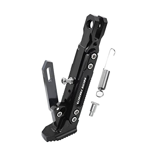 Universal Motorcycle Kickstand Adjustable Foot Side Support Parking Black
