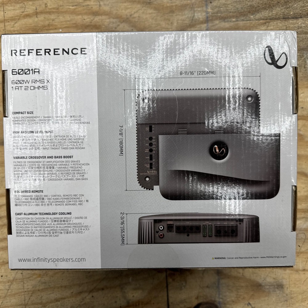 Infinity Reference 6001A Reference Series mono subwoofer amplifier 600w New
