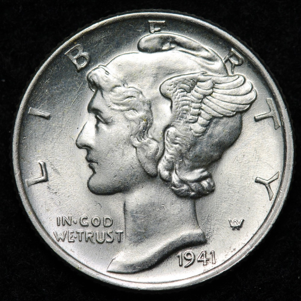 1941 Mercury Silver Dime BU *UNCIRCULATED* MS E279 OITS