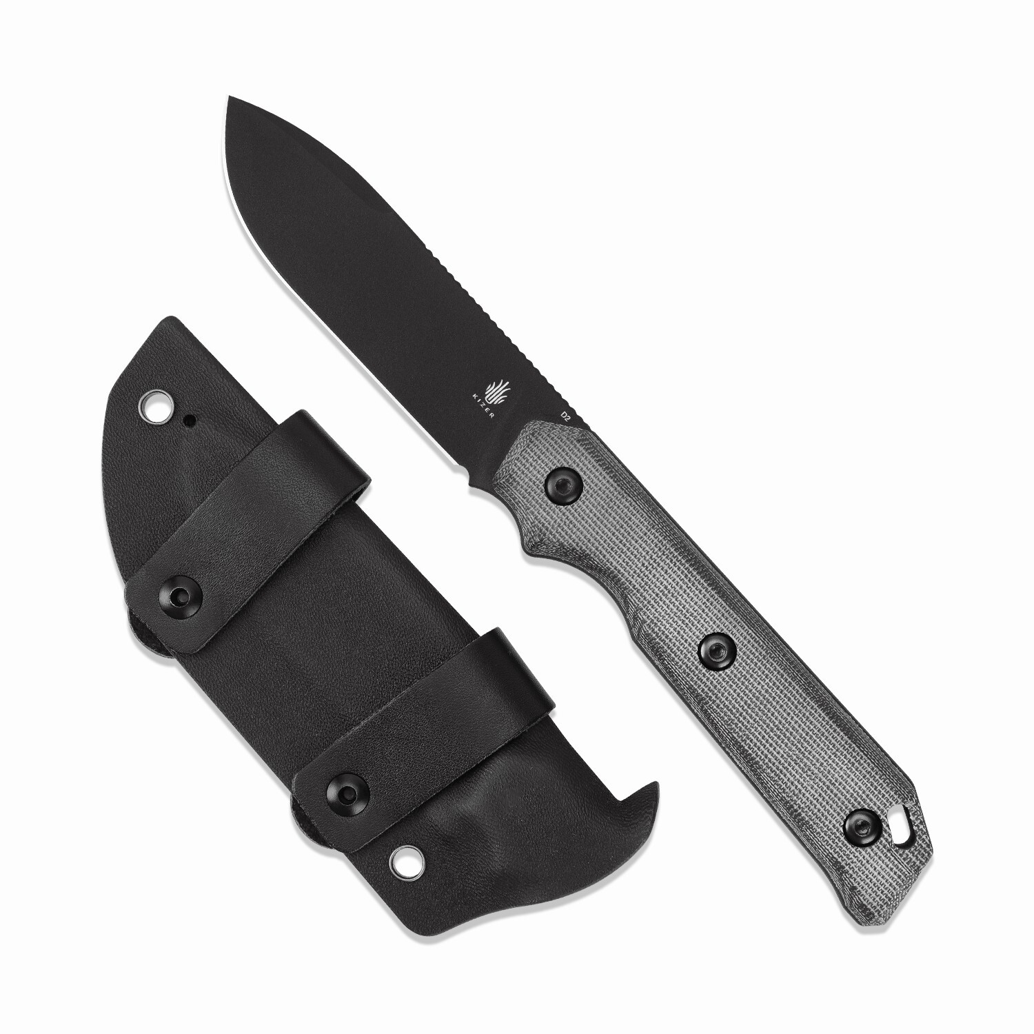 Kizer Begleiter Fixed Blade Knife Black Micarta Handle D2 Black 1045C1