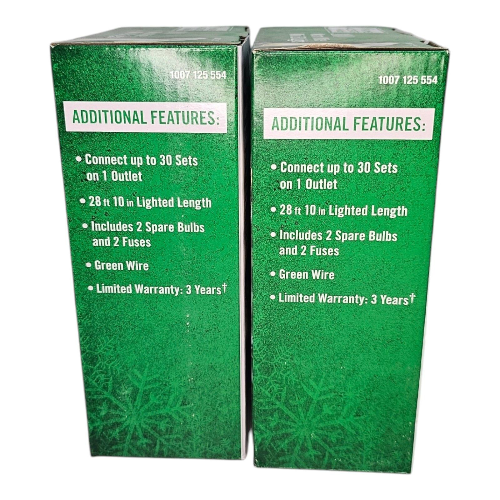 2 Pack Home Accents Holiday 100ct Warm White LED Mini String Lights 28FT 10IN