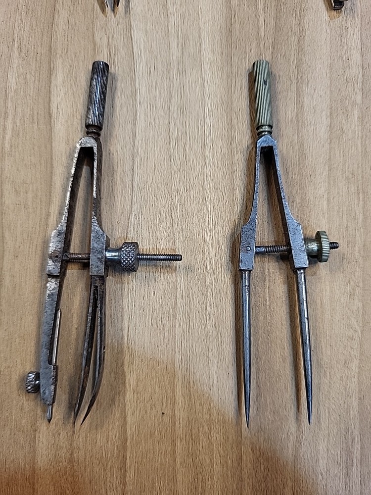 Vintage Compass Drafting Lot Nautical Engineering Mapping Lead K & E USA German