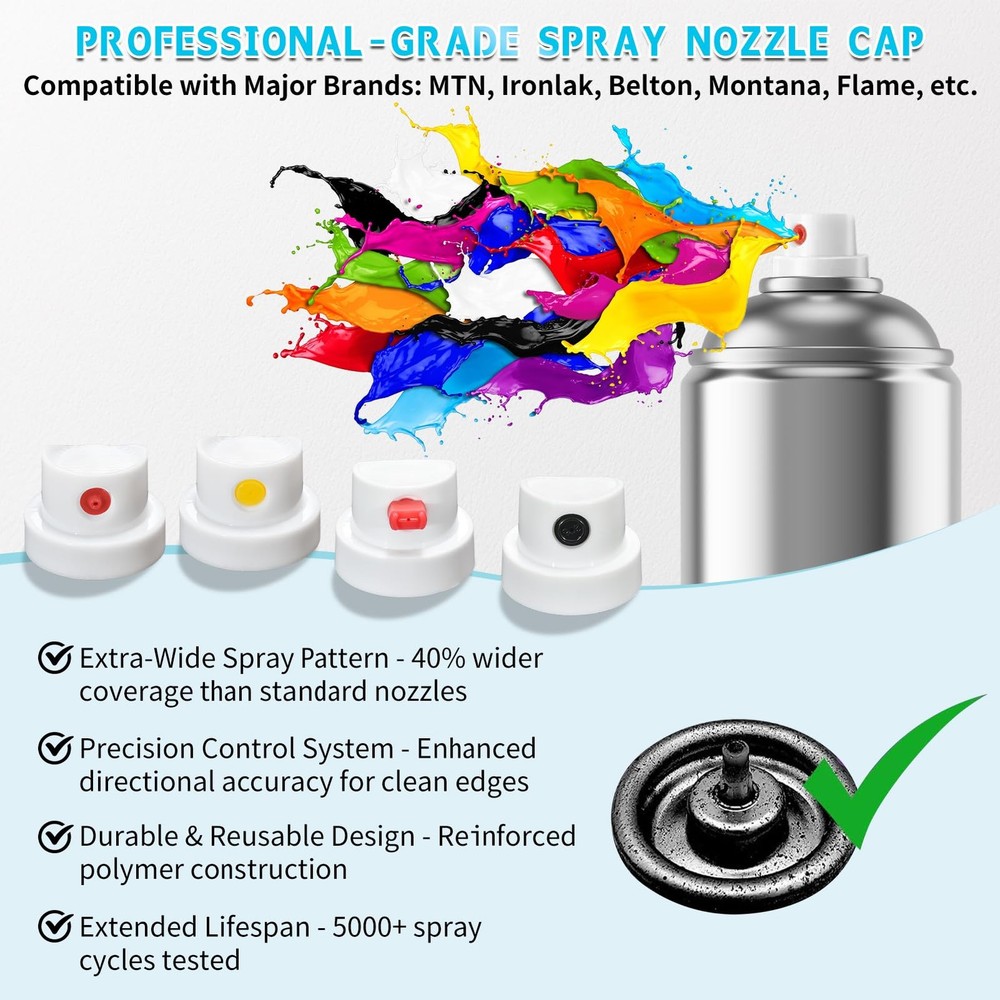 Universal Spray Can Nozzle Kit for Montana/Different Cans - Multicolor