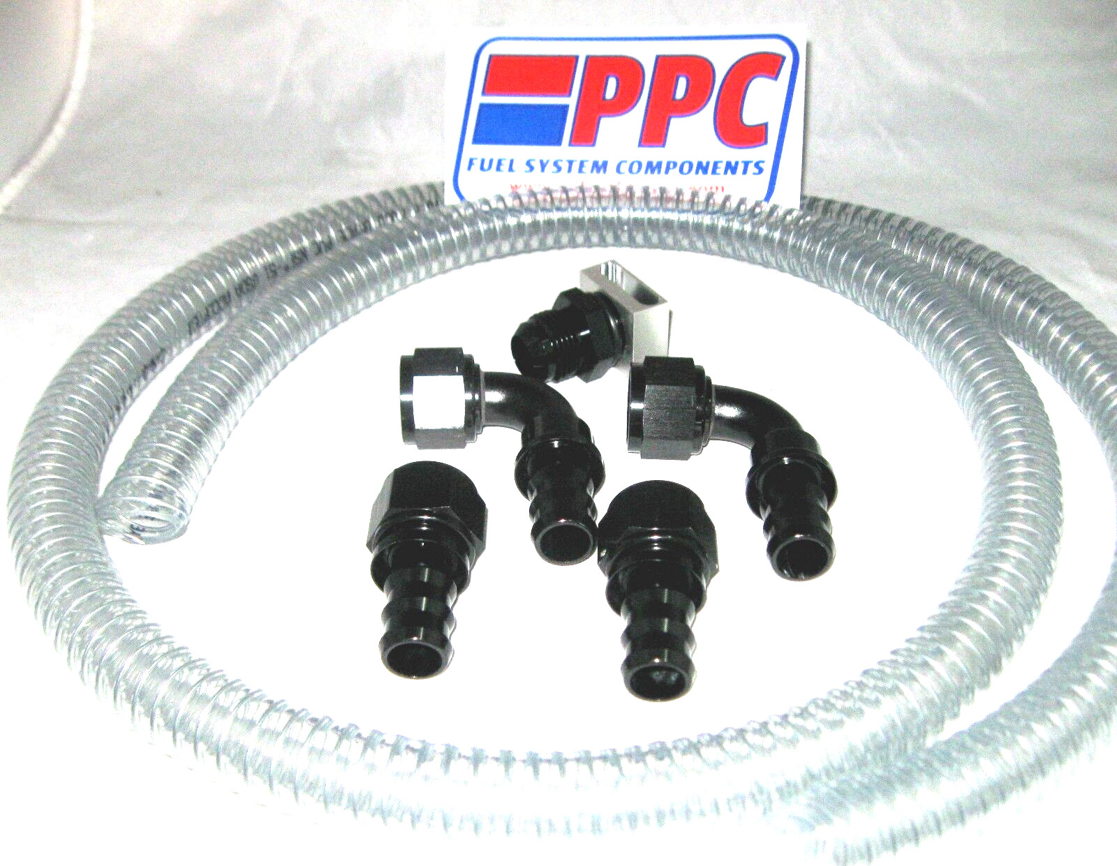 12 an Vacuum Pump Hose & Fitting Kit with baffle  Drag Race Street Nascar Marine