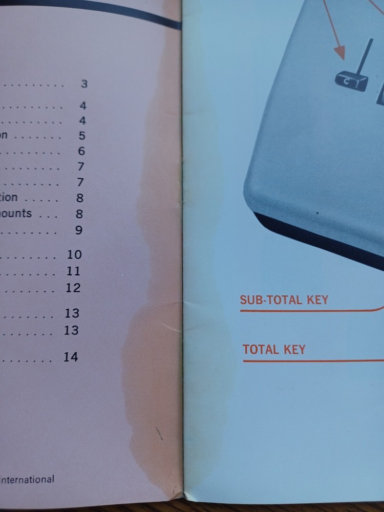 Vintage 1966 Operation Instructions Monroe Automatic E Multiplier Model 111E116