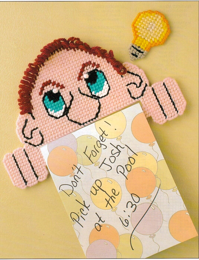 Bright Idea Note Set Notepad Holder Magnet Annie's Plastic Canvas PATTERN Club