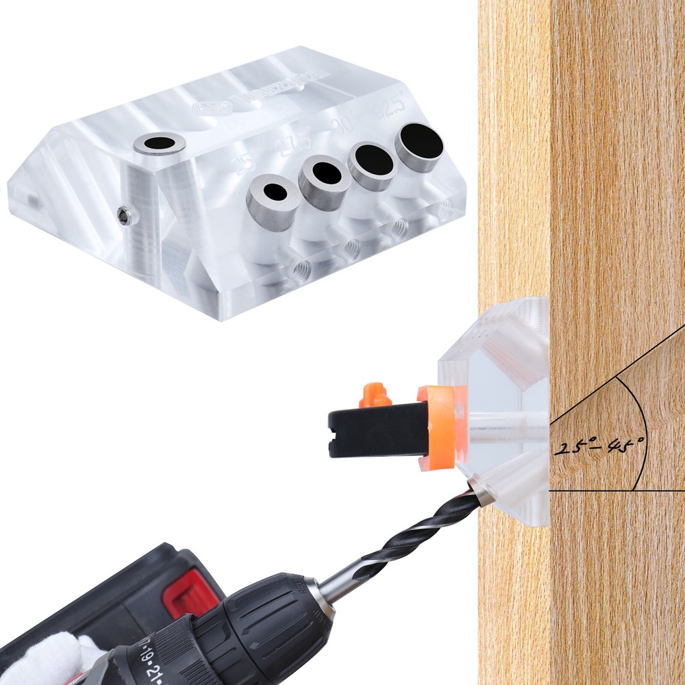 Muzata Upgraded Multi Angle Drill Guide Visible Template Jig 4 Sizes Guide CT19