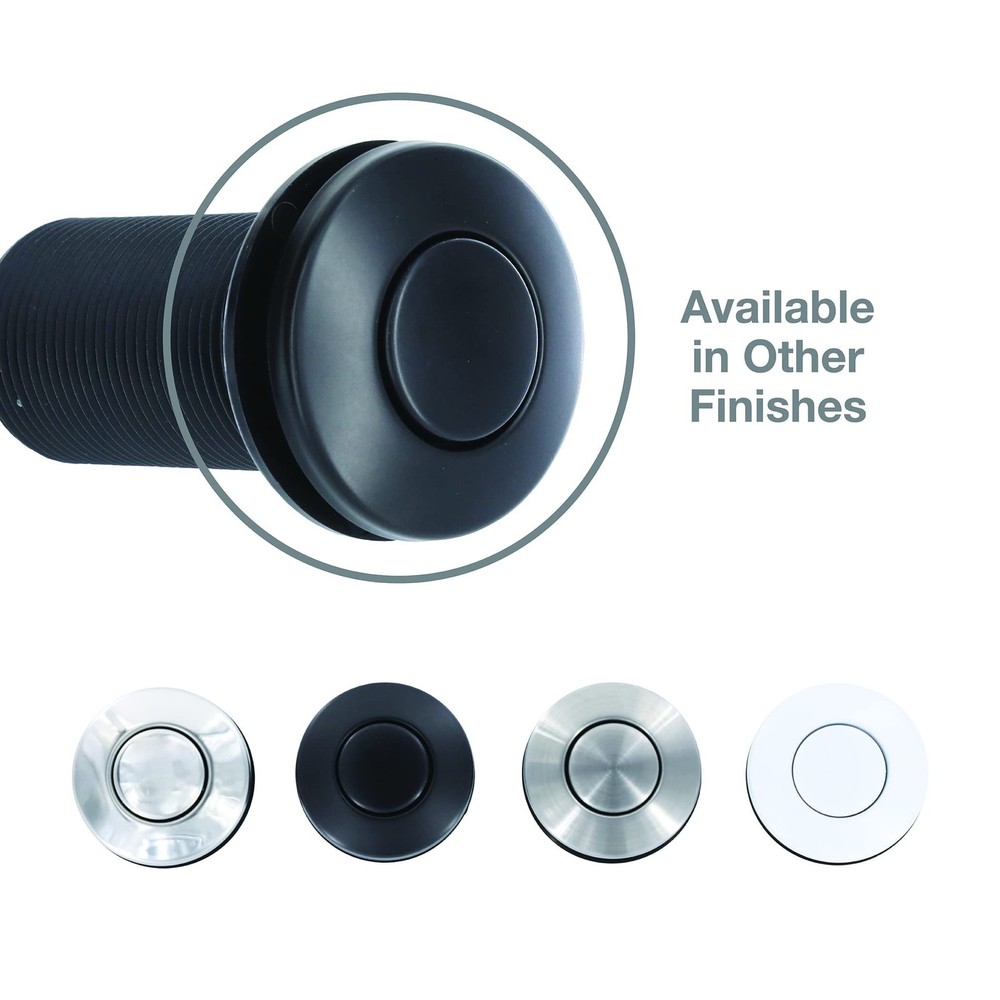 Danco Kitchen Sink Top Mount Air Switch for Garbage Disposals Matte Black