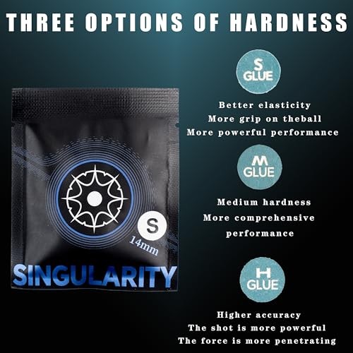 14mm Black Layer Pigskin Pool Cue Tips - 1 pc, Individual Packaging Medium