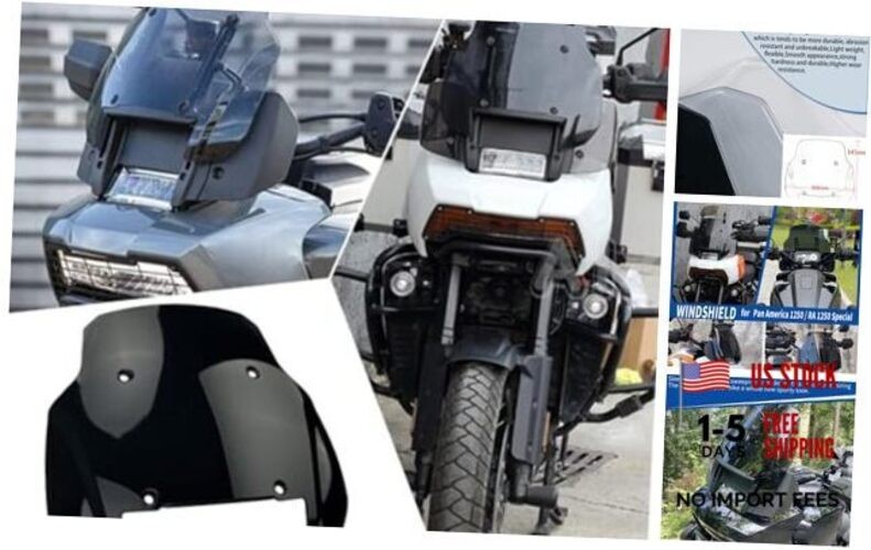 Motorcycle Windscreen Windshield Deflector Front Fairing Airflow Black Smoke