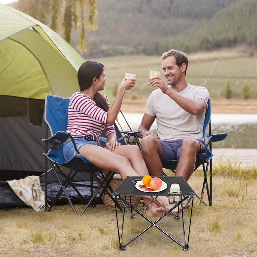 Foldable Compact Outdoor Side Table – No-Tool Setup, 600D Waterproof, 44 lbs