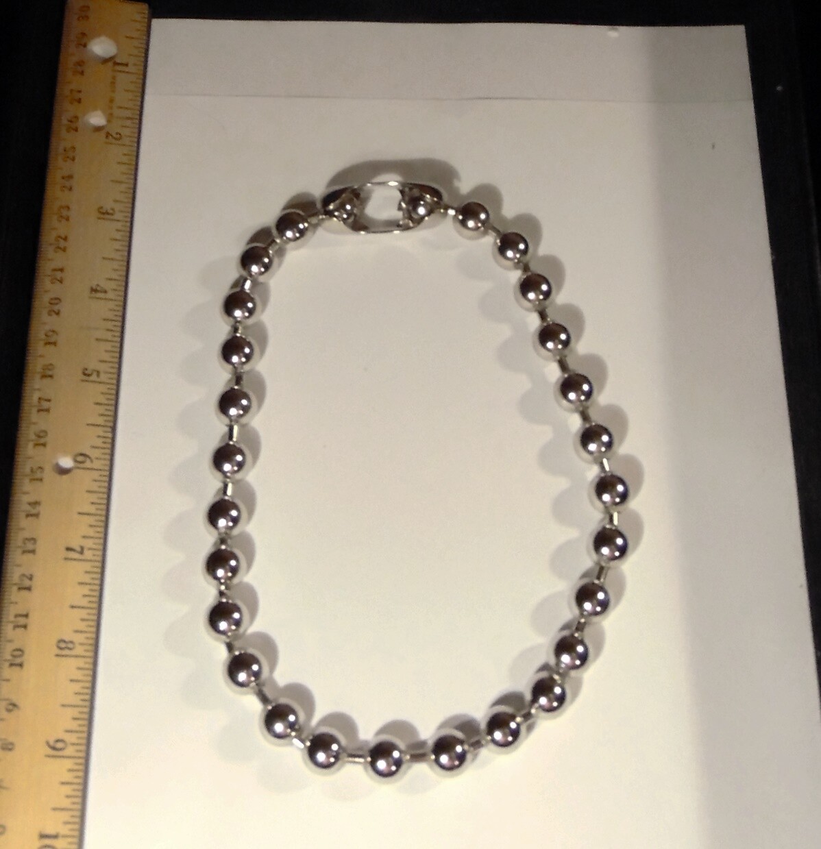 12mm #30 Steel BALL CHAIN NECKLACE or Bracelet Goth Punk 1/2" BEADS Pick Length