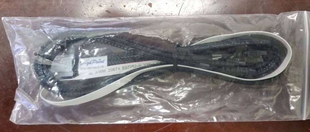 New Highpoint ENE-060104-2136 SATA to 4x SAS Splitter Cable 2ft