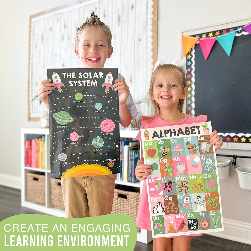 Hadley Designs 16 Educational Laminated Classroom Posters - Learning Charts