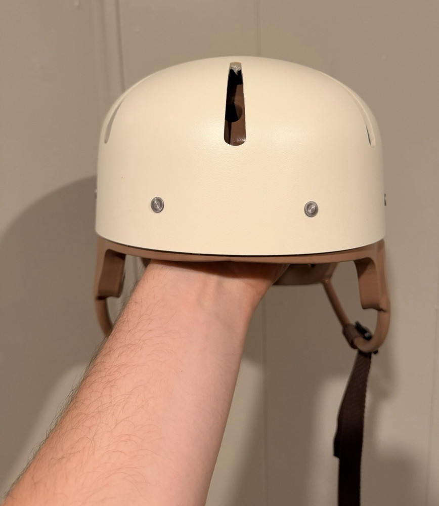 Danmar Protective Helmet Beige Brown Adjustable Ventilated Lightweight Plastic