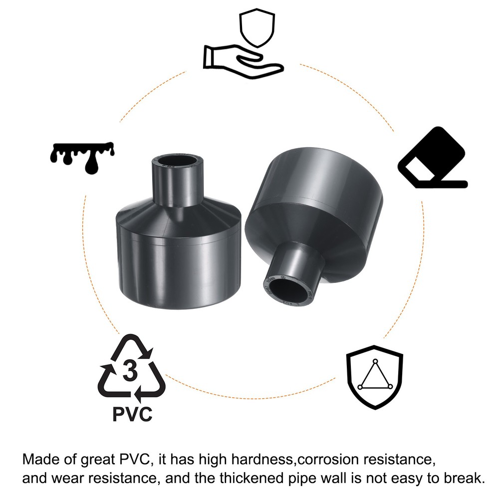3pcs Reduce Coupling 2 x 1/2" Increaser/Reducer Coupling Pipe Fitting