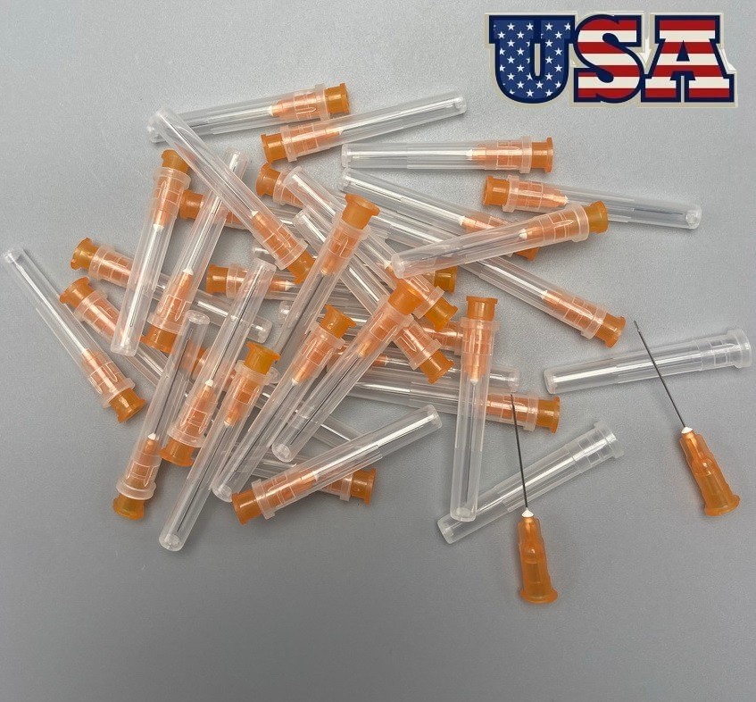 100pcs/Pack Dental Endo Irrigation Needle Syringe Tips Disposable 25G/27G/30G