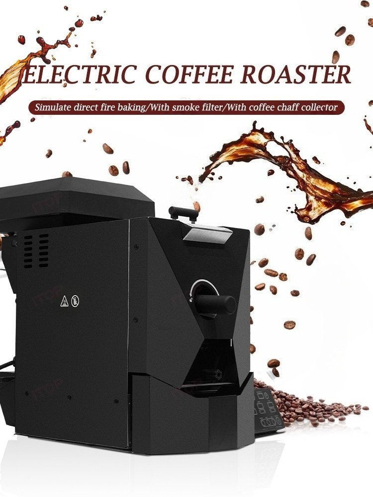 Electric ITOP Coffee Bean Roaster Drum Roaster 3 Operating Modes Espresso Tool