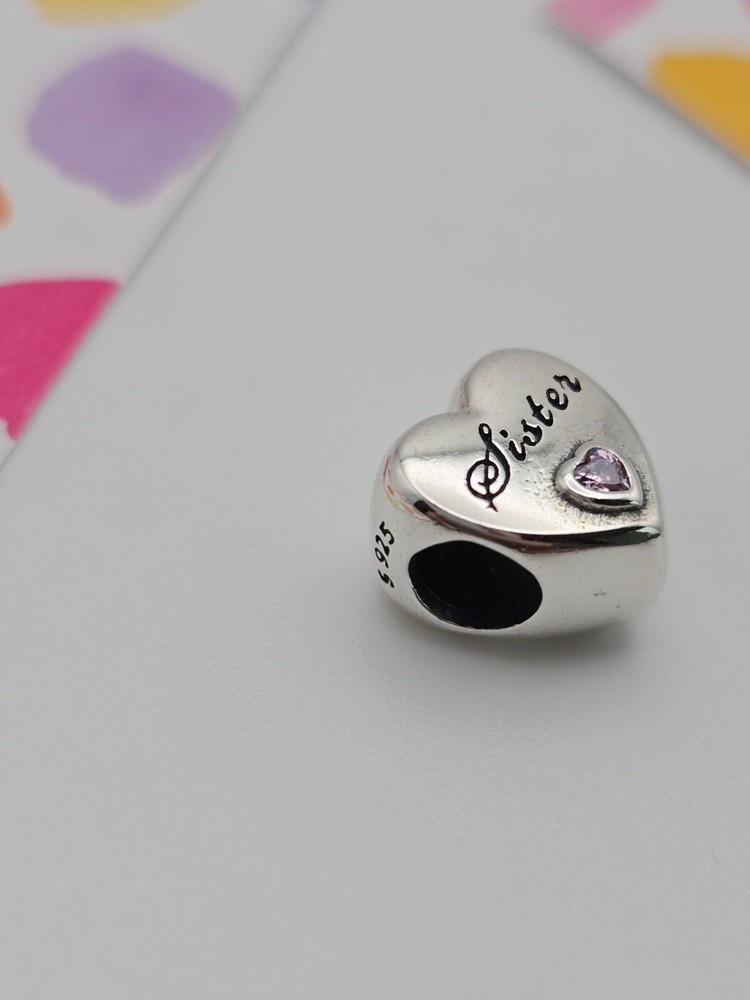 Authentic Pandora Silver Sister moment Charm