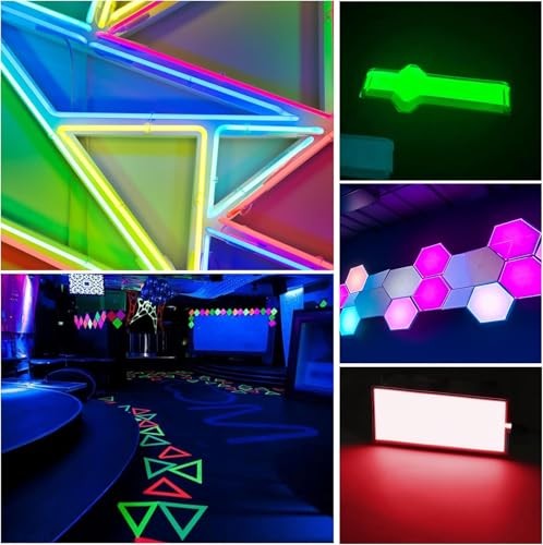 [3 Modes] 12X5CM Electroluminescent EL Panel Light,12V Flexible EL Panel Pink