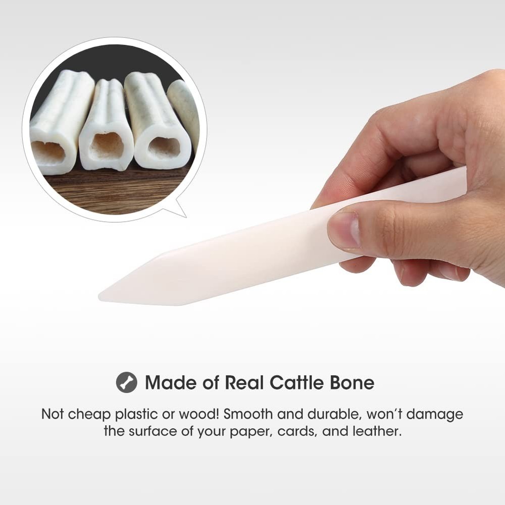 Genuine Bone Folder Tool – Scoring, Creasing, Folding & Burnishing for Paper,...