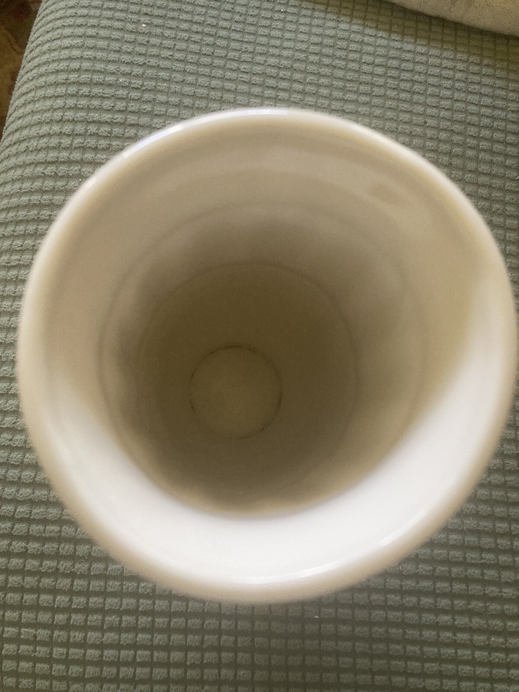 Vintage Beaded/Ribbed White Vase