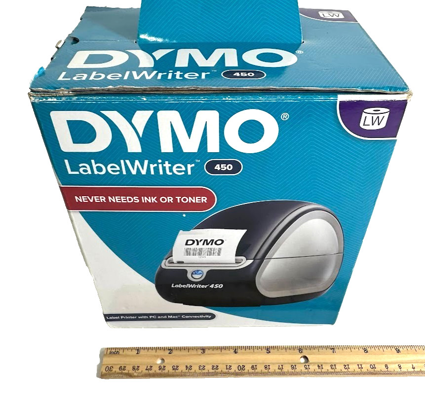 Dymo LabelWriter 450 1752264 Label Printer - Black/Silver - Tested