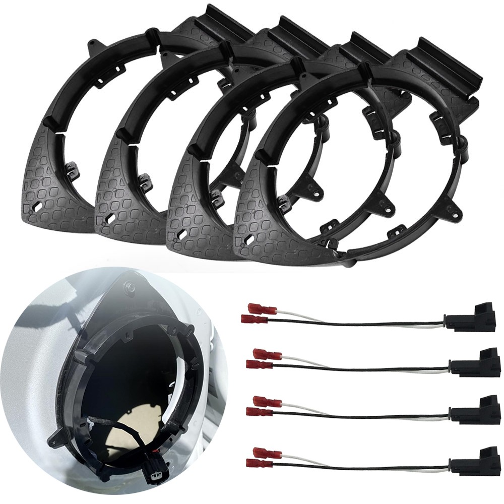 4PCS 6.5"-6.75" Speaker Adapter With Wires For 2007-2013 Chevrolet Silverado GMC