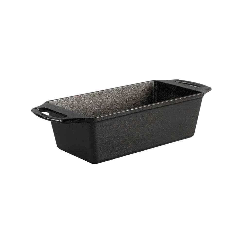 Lodge Cast Iron Bread Loaf Pan Rectangle Bakeware Baking Broiler Durable Black