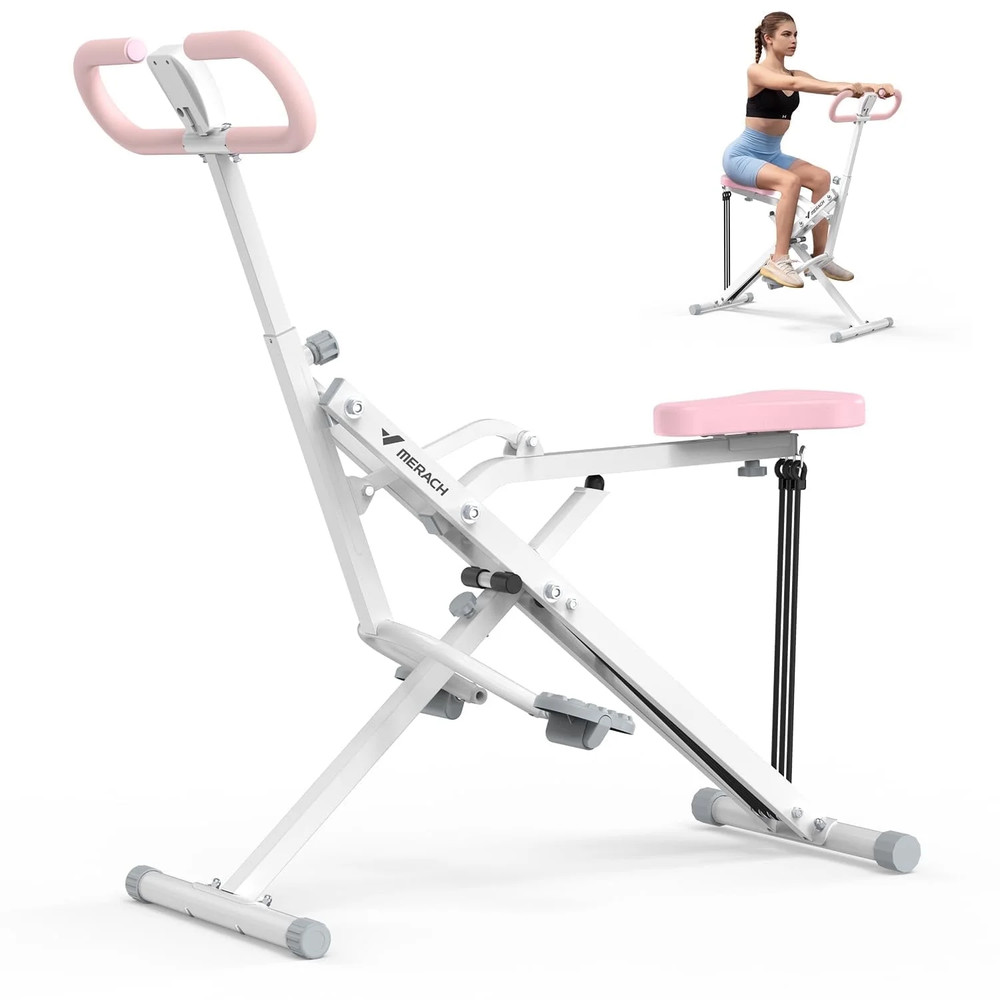 New MERACH Squat Machine Adjustable Resistance Glutes Workout Exercise Foldable