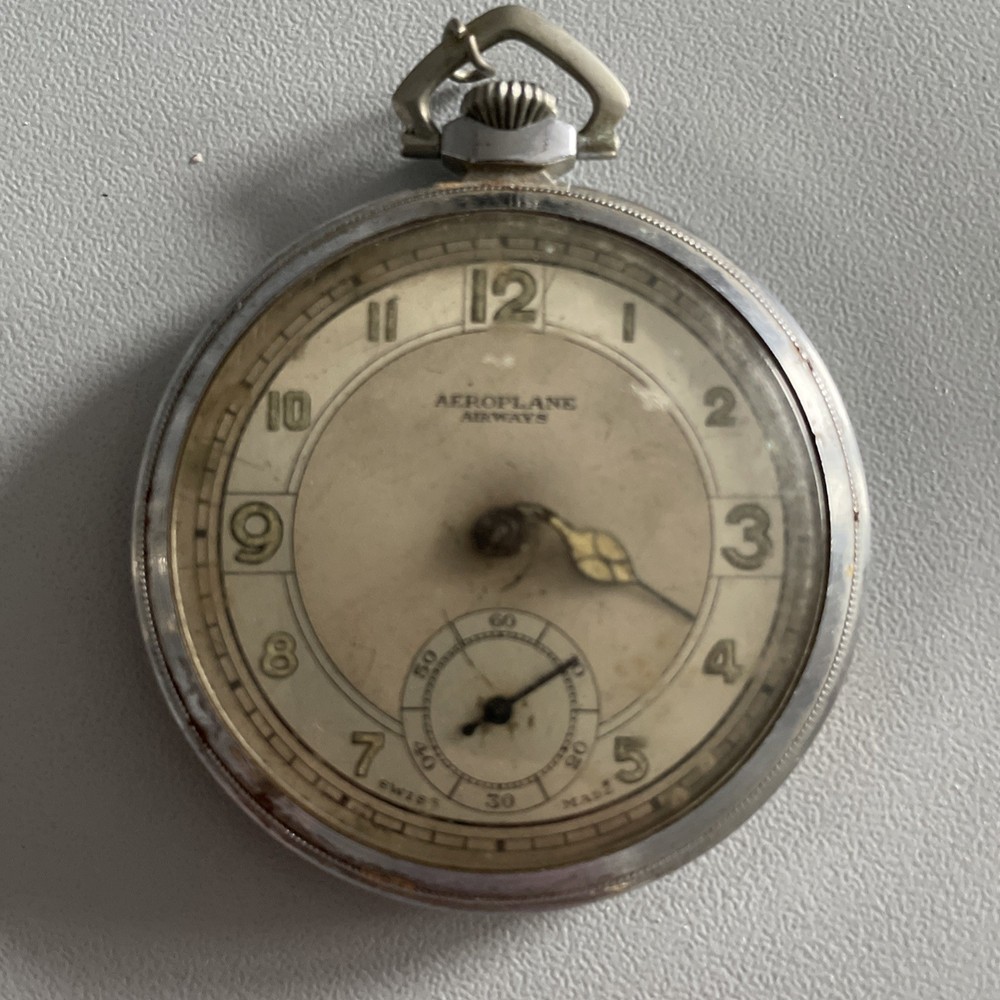 SWISS Aeroplane Airways POCKET WATCH