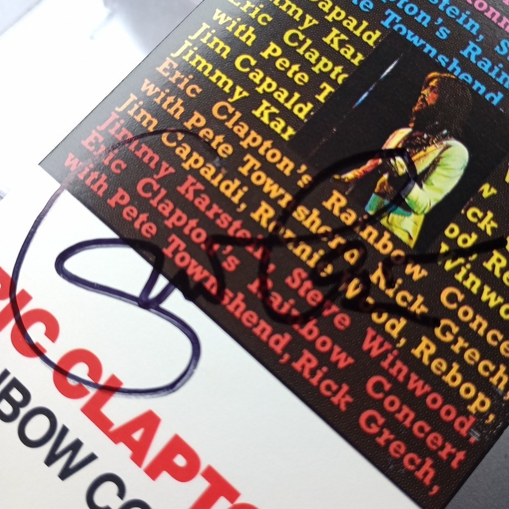 Eric Clapton Rainbow Concert Signed Autograph Cassette Tape With COA