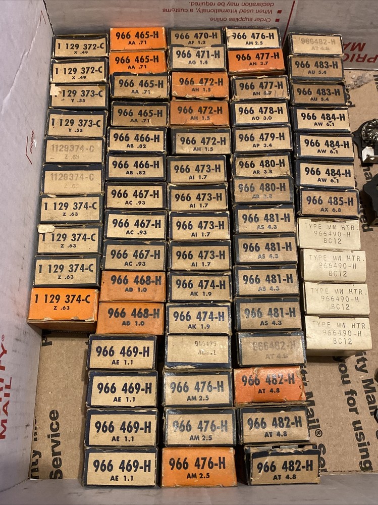 Westinghouse Type MW Overload Relay HeaterElements - Many Sizes