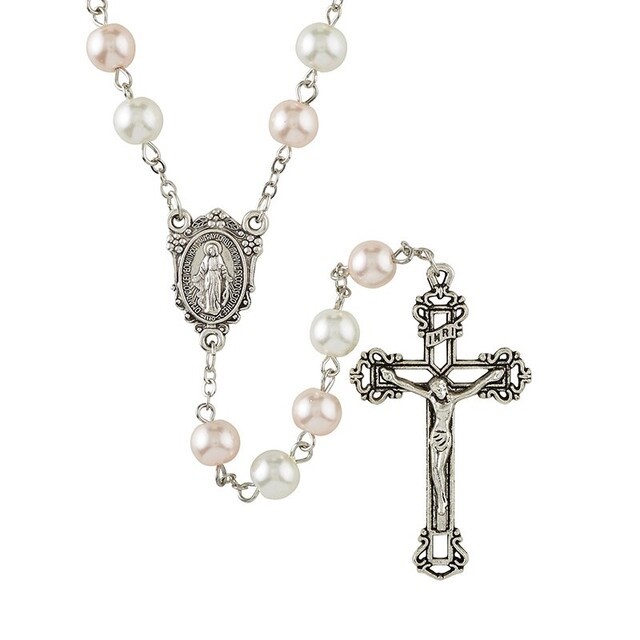 miraculous Multicolor pearl rosary