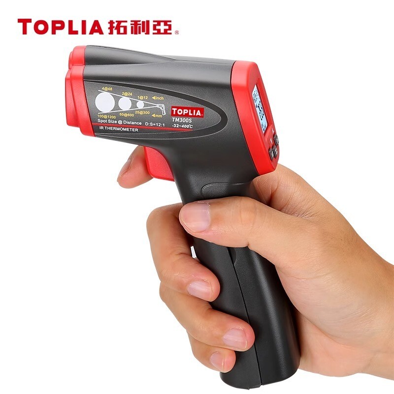 Infrared IR Digital Thermometer Non-contact Temperature Gun 400°C Toplia TM300S