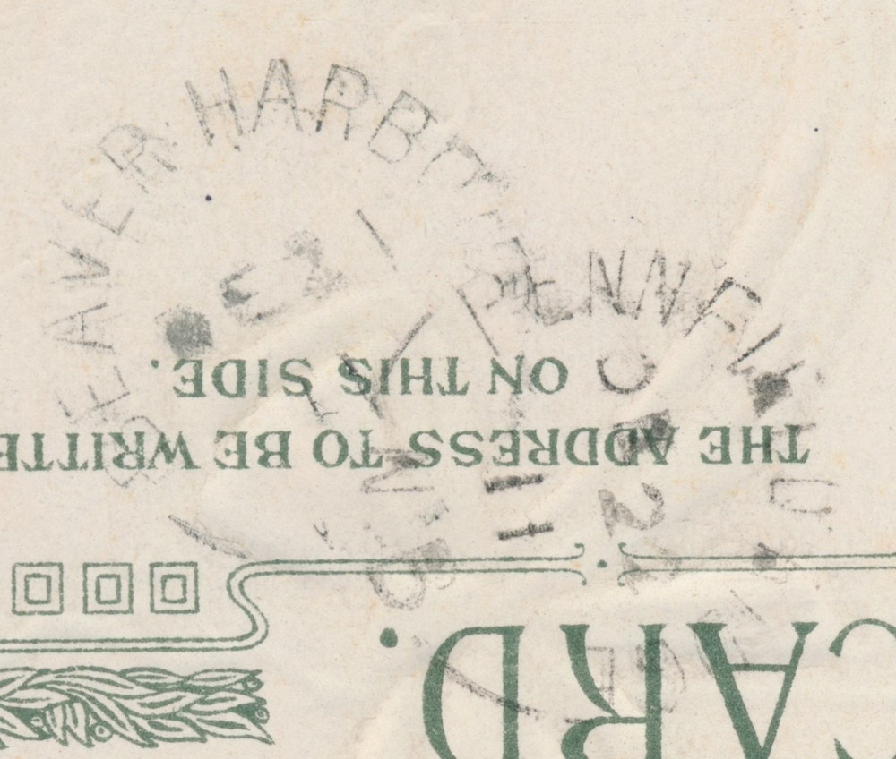 Beaver Harbour & Pennfield Ridge, NB - 1911 Split Ring Cancels on Postcard