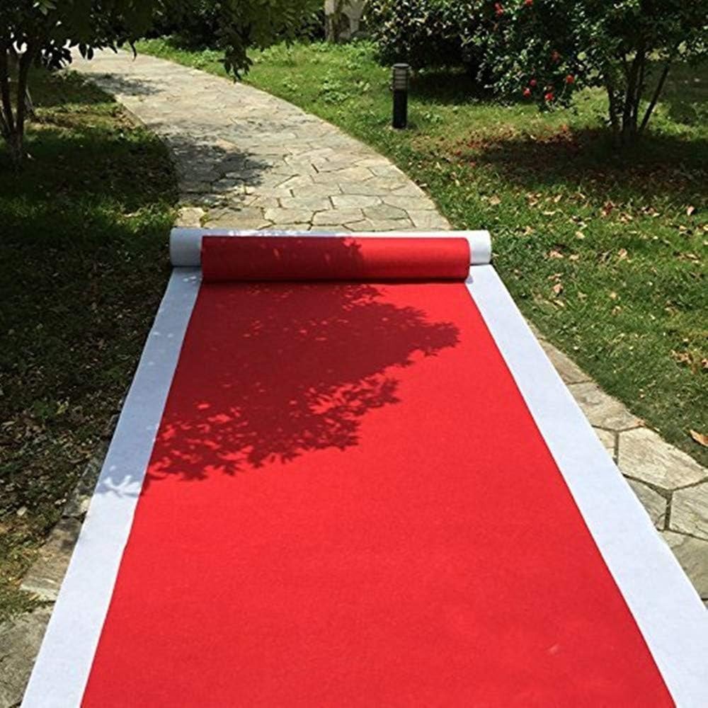 Wedding Aisle Runner Carpet Red Indoor Outdoor 2mm 15ft Long 24in Wide